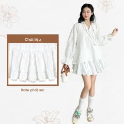 Thumbnail TUBYCATU | Chân váy alida white/ black skirt 3