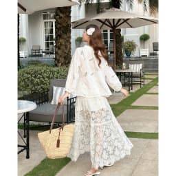 Thumbnail TUBYCATU | Chân váy ren trắng/ đen Lace Maxi Skirt 2