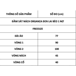 Thumbnail TUBYCATU | Đầm sát nách organza đen lai bèo 1 nơ 1