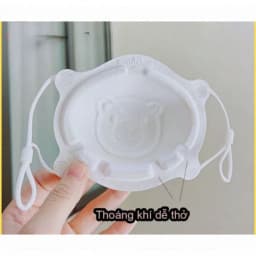 Thumbnail Túi 3 chiếc Khẩu trang mặt Gấu quai đeo điều chỉnh cho bé 0-3 tuổi 3