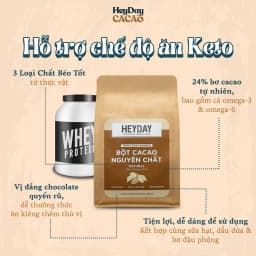 Thumbnail Túi 500g Bột Cacao Nguyên Chất Việt Nam 100%, Dòng Natural Không Kiềm Hóa - Heyday Cacao 2
