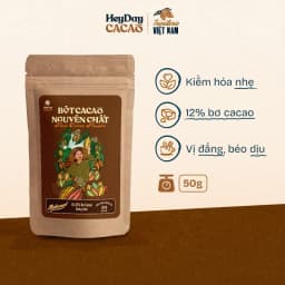 Thumbnail Túi 50g Bột cacao nguyên chất Việt Nam 100% Heyday - Dòng Balanced phổ thông - Mẫu 2024 1