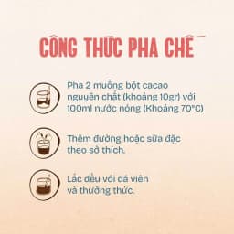 Thumbnail Túi 50g Bột cacao nguyên chất Việt Nam 100% Heyday - Dòng Balanced phổ thông - Mẫu 2024 3