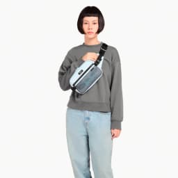 Thumbnail Túi bao tử nam nữ BAMA Mesh Fabric Bumbag MF902 chống nước nhiều ngăn, túi đeo bụng túi đeo hông thời trang 4