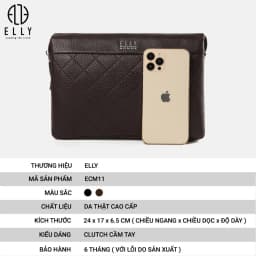 Thumbnail Túi clutch nam da thật  ELLY HOMME – ECM11 1