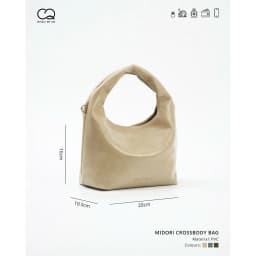 Thumbnail Túi da mềm MIDORI size nhỏ phối đồ đi làm, đi chơi - có dây đeo chéo với bảng màu trendy KHÂU BY CQ 1