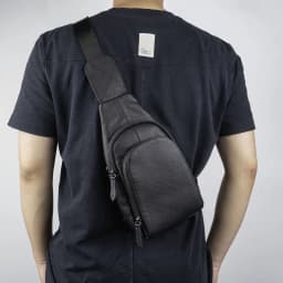 Thumbnail Túi đeo chéo nam da bò Nappa Venus DC108 - Bụi leather - Bảo hành 12 tháng 2