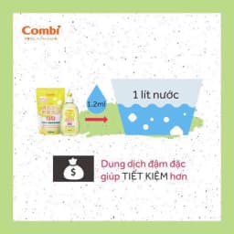 Thumbnail Túi dung dịch nước rửa bình sữa và rau củ quả từ dầu cọ 250ml Combi 4