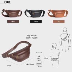 Thumbnail Túi đeo chéo bao tử unisex thời trang trẻ FADODA FDC8 2