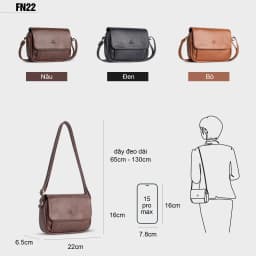 Thumbnail Túi đeo chéo da thời trang cao cấp nhiều ngăn Fadoda FN22 2