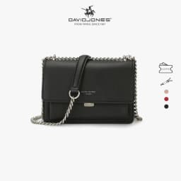 Thumbnail Túi đeo chéo DAVID JONES phong cách paris nắp gập thời trang dành cho nữ 1