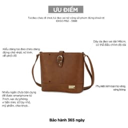 Thumbnail Túi đeo chéo đi chơi phom đứng IDIGO FB2 - 3388 4