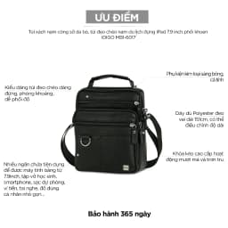 Thumbnail Túi đeo chéo nam da thật phối khoen IDIGO MB1 - 6017 4