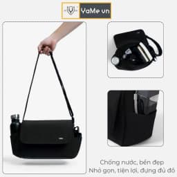 Thumbnail Túi Đeo Chéo Nam Màu Đen Đơn Giản Đi Học Đi Chơi Thương Hiệu Y2010 Cosmo 34 22279 |YaMe| 1