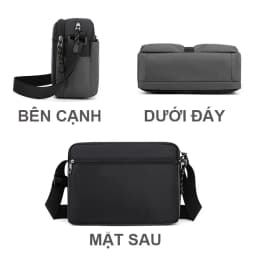 Thumbnail Túi đeo chéo nam nữ đựng ipad Hàn Quốc BEE GEE 0139 chất lượng cao vải chống thấm nước 3