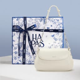 Thumbnail Túi Đeo Vai Hobo Nắp Gập Chain Handle White HAPAS - TDV24037 2