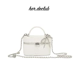 Thumbnail Túi Her.declub Ivy Box White ( không gồm charm nơ ) 1