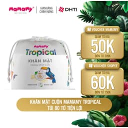 Thumbnail Túi khăn mặt dạng cuộn Mamamy Tropical 80 tờ, Khăn giấy khô đa năng cao cấp, tự nhiên, mềm dai, sạch cực 2