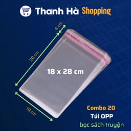 Thumbnail Túi OPP bọc sách truyện phù hợp với mọi loại sách và truyện tranh - Túi bóng kính dán miệng 2