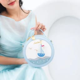 Thumbnail Túi phom tròn đẹp dễ thương cute Just Star thuyền và biển ViAnh Store 171277 3