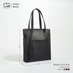 Thumbnail Túi Tote da KHÂU BY CQ đeo chéo Bonde đựng vừa A4, Laptop 2