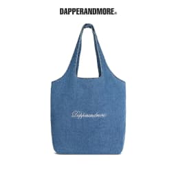 Thumbnail Túi Tote Jean DAPPERANDMORE Embroidered Denim Tote - Chất Denim Dày Dặn Thêu Chữ Sắc Nét - D&M Urban 1
