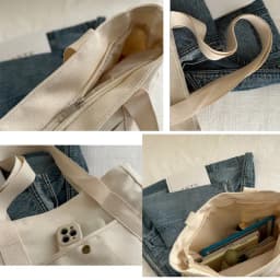 Thumbnail Túi tote túi vải canvas HARAS có ngăn phụ túi đeo vai đi học đi chơi thời trang Hàn Quốc đựng vừa khổ A4 laptop 3