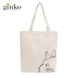 Thumbnail Túi tote Vải Canvas GINKO Kiểu Basic có dây kéo khóa ( túi con bên trong ) In Hình Totoro M47-G127 2