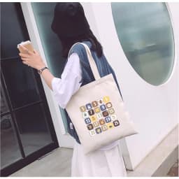 Thumbnail Túi Tote Vải Mộc GINKO Kiểu Basic Có Dây Kéo Khóa ( túi con ) In Hình Merry Chrismas M83 3