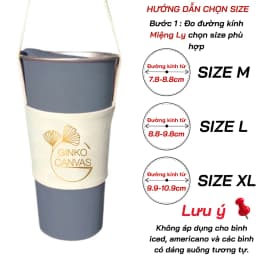Thumbnail Túi treo ly, cốc (Cup Holder) Ginko Canvas in hình gấu teddy ( nhiều mẫu) 1