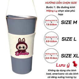 Thumbnail Túi treo ly cốc (cup holder) Ginko Canvas in hình LABUBU ( nhiều size) 3