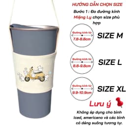 Thumbnail Túi treo ly, cốc (Cup Holder) Ginko Canvas in hình cute ( nhiều mẫu) 1
