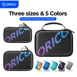 Thumbnail Túi đựng đĩa cứng màu ORICO 2.5 / 3.5 inch Chống nước chống sốc cho ổ cứng gắn ngoài di động Bộ sạc cáp USB Tai nghe Túi lưu trữ đa chức năng (HX) 1