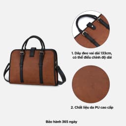 Thumbnail Túi đựng laptop 14 inch đeo vai, túi xách công sở nam nữ ngăn rộng đựng tài liệu A4 IDIGO UB2 - 6030 3