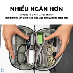 Thumbnail Túi Đựng Phụ Kiện Lucas Ultimate Đa Năng Chống Nước Đựng Sạc/Đèn/Pin/Thẻ Nhớ Phụ Kiện Macbook 3