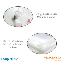 Thumbnail Túi Đựng Tài Liệu Có Khóa Zip Campus Kawaii A4 3