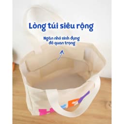 Thumbnail Túi vải canvas HiPP cỡ lớn đa năng cho mẹ bỉm sữa, có khóa kéo, mang đi sinh, đi làm, đi chơi... 3