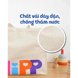 Thumbnail Túi vải canvas HiPP cỡ lớn đa năng cho mẹ bỉm sữa, có khóa kéo, mang đi sinh, đi làm, đi chơi... 4