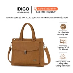 Thumbnail Túi Xách Công Sở Nam Nữ Đựng Laptop 14 inch, Nhiều Ngăn, Đựng Tài Liệu A4 Cao Cấp IDIGO UB2-6032 1