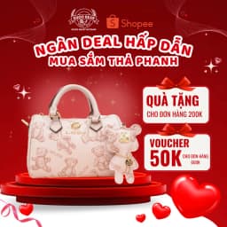 Thumbnail Túi xách GUOO BEAR chính hãng - GU8027 đeo vai kèm charm gấu xinh xắn 1