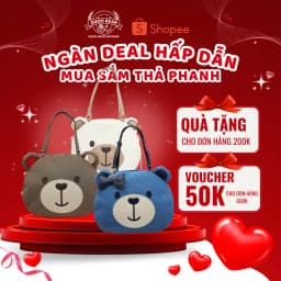 Thumbnail Túi xách GUOO BEAR chính hãng - GU1292 GU1227 GU1228 hình gấu xinh xắn đi du lịch đi chơi 1