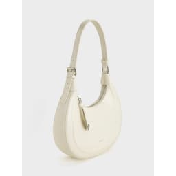 Thumbnail Túi Xách Hobo Dập Nổi Line Embossed White Sz 23 HAPAS - TDV240369 2