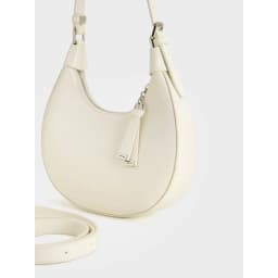 Thumbnail Túi Xách Hobo Dập Nổi Line Embossed White Sz 23 HAPAS - TDV240369 3
