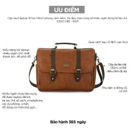 Thumbnail Túi xách laptop 14inch nhiều ngăn IDIGO UB2 - 6021 4