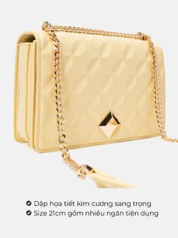 Thumbnail Túi Xách Nhỏ Nữ Thời Trang JUNO Dập Hiệu Ứng Princess Diamond TXN417 2