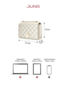 Thumbnail Túi Xách Nhỏ Nữ Thời Trang JUNO Dập Hiệu Ứng Princess Diamond TXN417 4