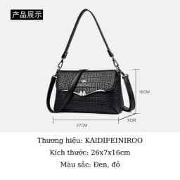 Thumbnail Túi xách nữ cao cấp đẹp KAIDIFEINIROO KF17 (9610) phong cách Hàn Quốc đủ 2 dây size 27cm 3