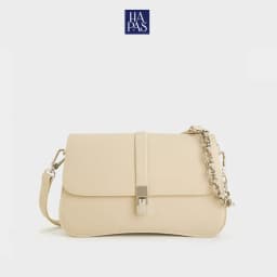 Thumbnail Túi Xách Nữ Đeo Chéo Grace Bag Đáy Cong Khóa Gài Sz 23 HAPAS - TDC230512 3