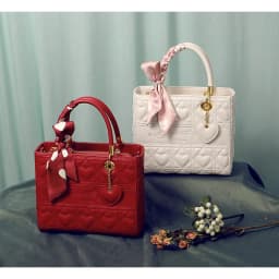 Thumbnail Túi xách nữ đi tiệc đẹp Nucelle thời trang phối khăn nơ charm tim ViAnh Store 1172003 2