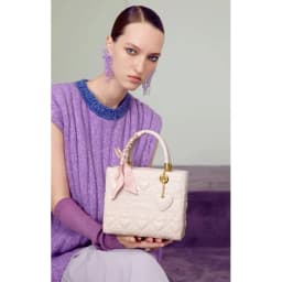 Thumbnail Túi xách nữ đi tiệc đẹp Nucelle thời trang phối khăn nơ charm tim ViAnh Store 1172003 4